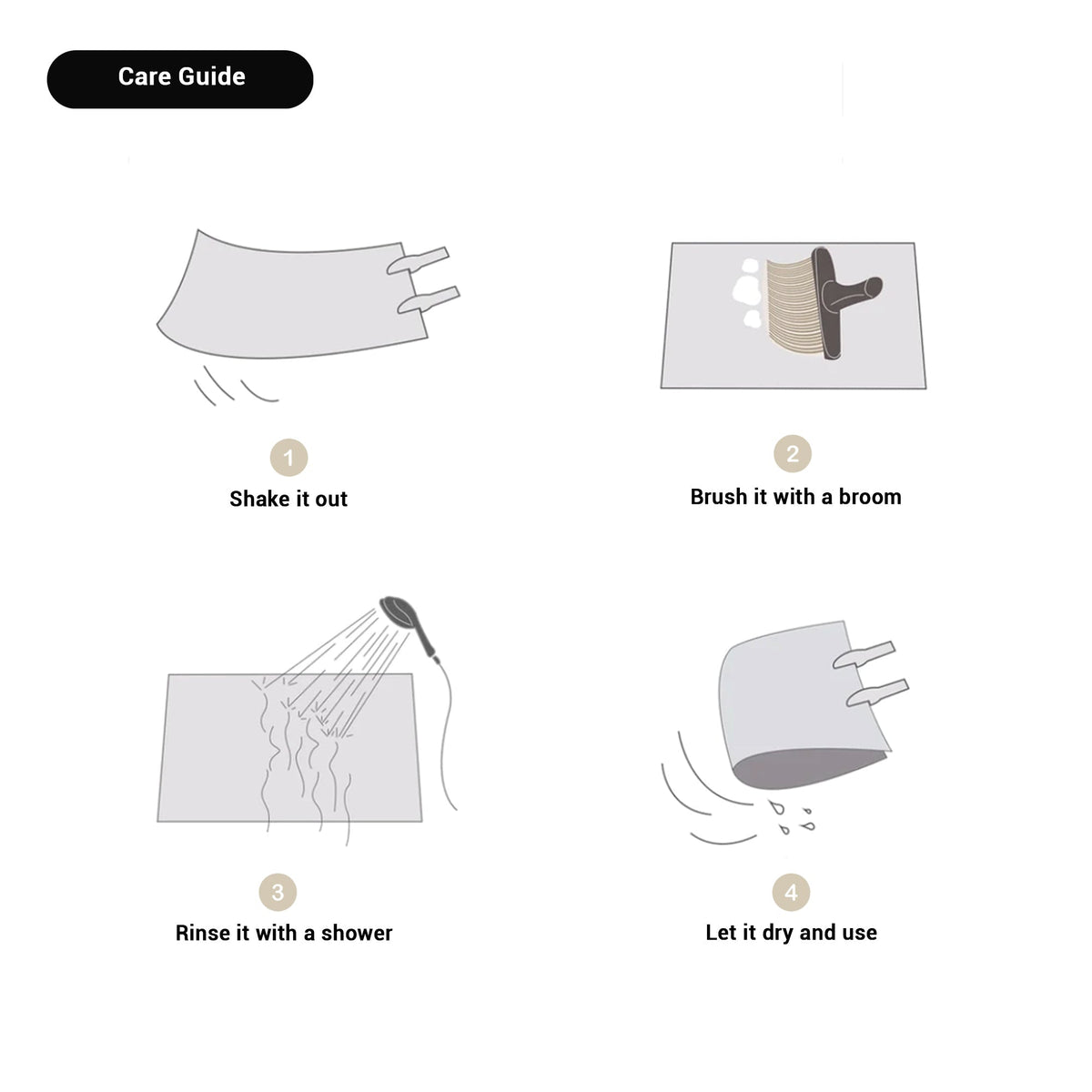 Scandinavische Antislip Badmat