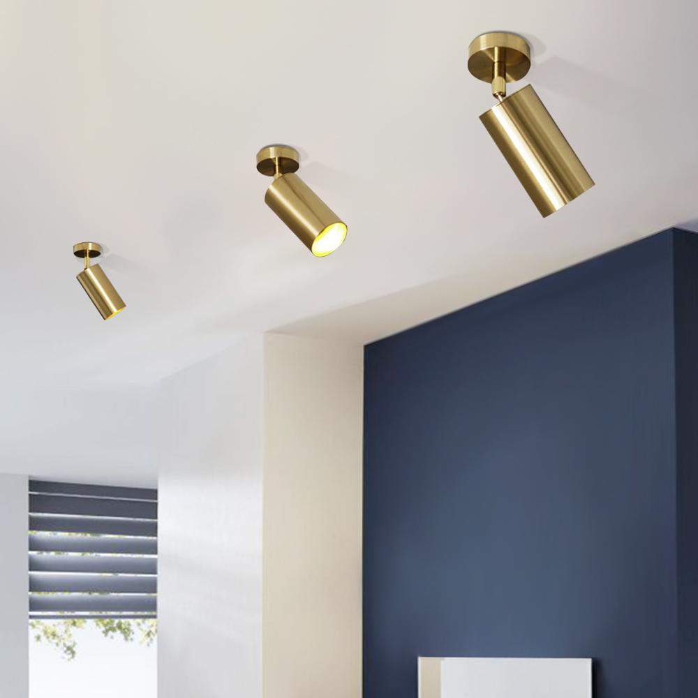 Moderne Elegante Plafondspot Messing