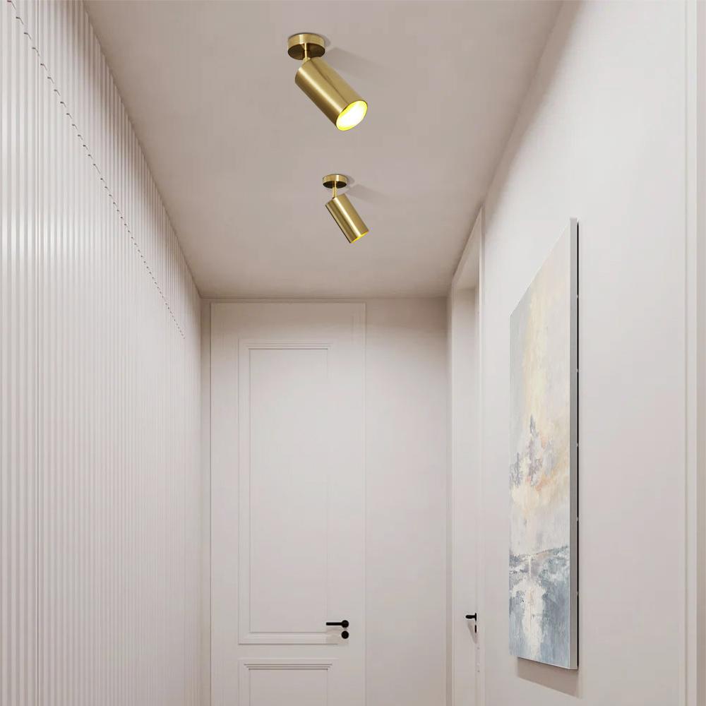 Moderne Elegante Plafondspot Messing