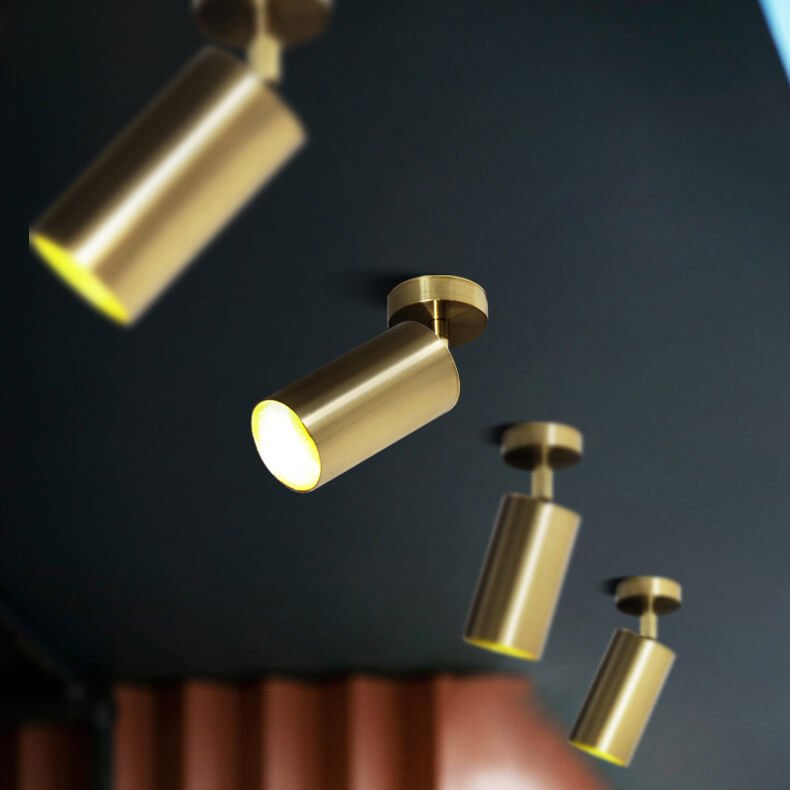 Moderne Elegante Plafondspot Messing