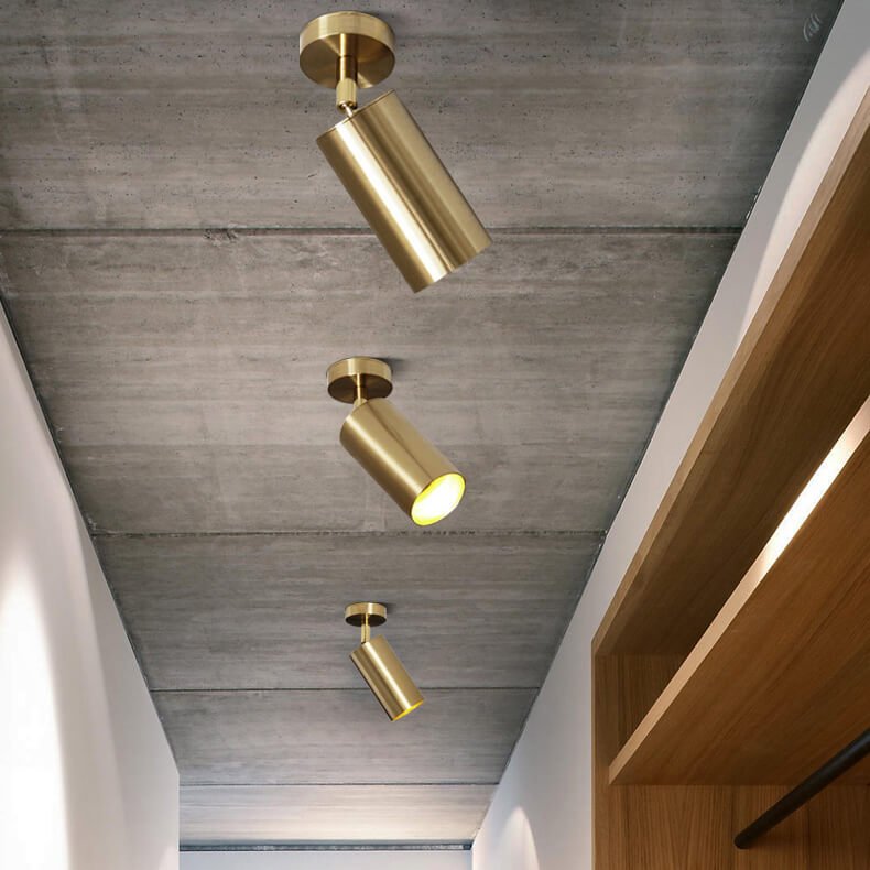 Moderne Elegante Plafondspot Messing