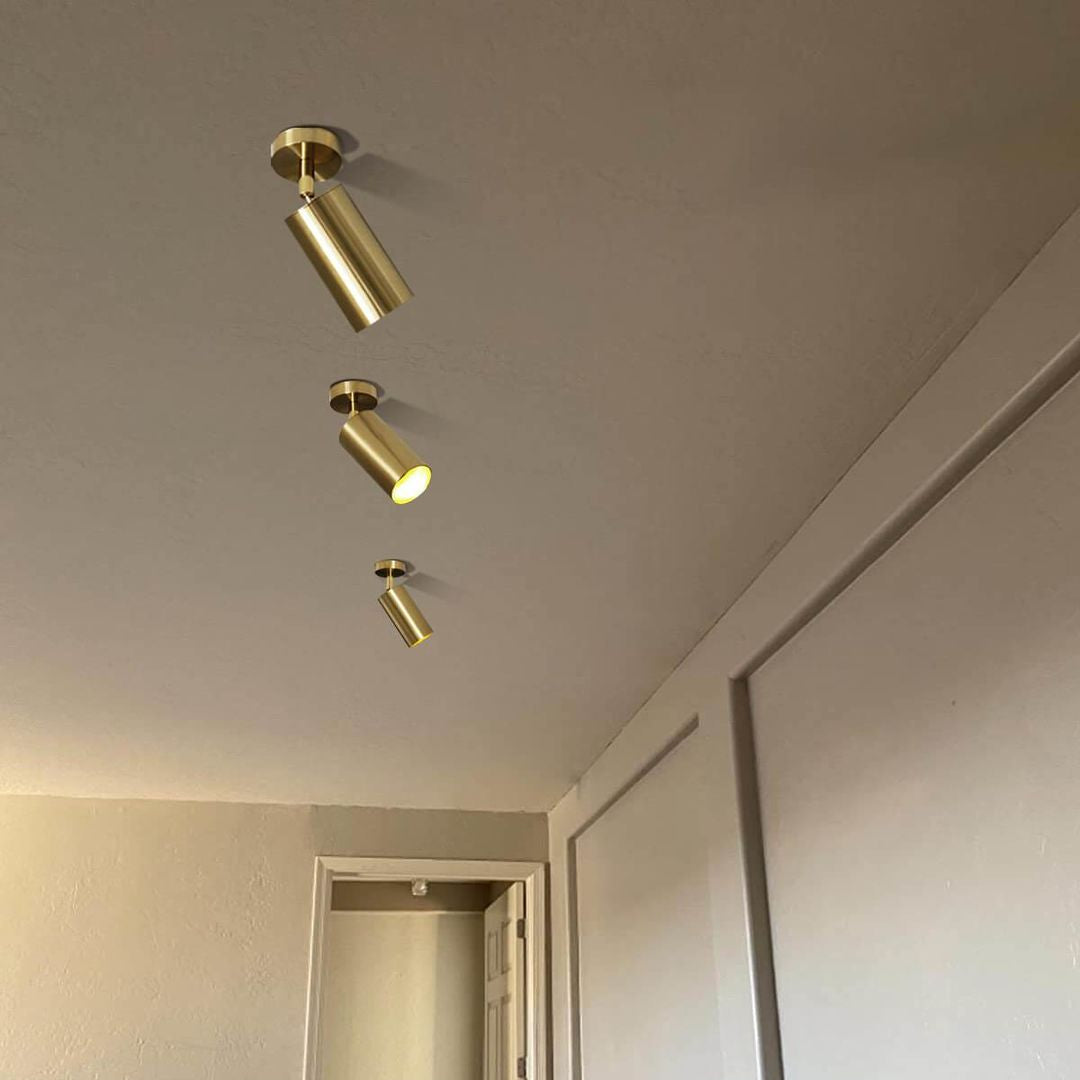 Moderne Elegante Plafondspot Messing